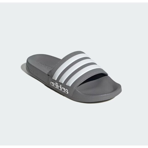 Adidas Mens  Adilette Shower Slides Slipper Size 8 Gray Slip On Cushioned Casual - Picture 1 of 16